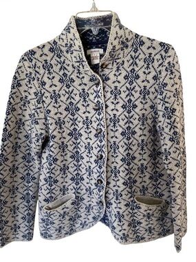 Sundance Lamb -wool sweater jacket size S, buttons, pockets, elbow pads